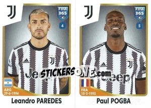 Sticker Leandro Paredes / Paul Pogba - FIFA 365: 2022-2023 n. 319 - Panini
