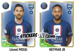 Sticker Lionel Messi / Neymar Jr - FIFA 365: 2022-2023 n. 227 - Panini
