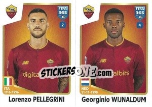 Sticker Lorenzo Pellegrini / Georginio Wijnaldum - FIFA 365: 2022-2023 n. 351 - Panini