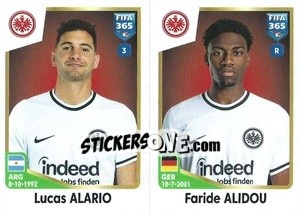 Sticker Lucas Alario / Faride Alidou - FIFA 365: 2022-2023 n. 258 - Panini