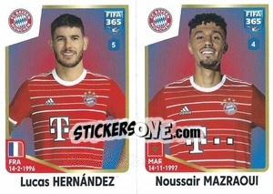 Sticker Lucas Hernández / Noussair Mazraoui - FIFA 365: 2022-2023 - Panini