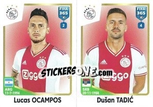 Cromo Lucas Ocampos / Dušan Tadić - FIFA 365: 2022-2023 n. 387 - Panini