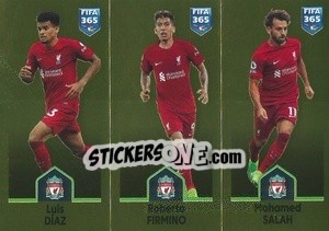 Sticker Luis Díaz / Roberto Firmino / Mohamed Salah - FIFA 365: 2022-2023 - Panini