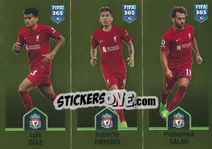 Sticker Luis Díaz / Roberto Firmino / Mohamed Salah - FIFA 365: 2022-2023 n. 81 - Panini