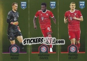 Sticker Manuel Neuer / Alphonso Davies / Matthijs de Ligt - FIFA 365: 2022-2023 - Panini