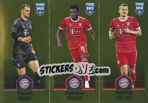 Sticker Manuel Neuer / Alphonso Davies / Matthijs de Ligt - FIFA 365: 2022-2023 n. 231 - Panini