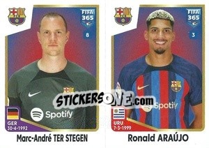 Cromo Marc-André ter Stegen / Ronald Araújo - FIFA 365: 2022-2023 n. 150 - Panini
