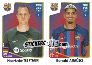 Cromo Marc-André ter Stegen / Ronald Araújo - FIFA 365: 2022-2023 - Panini