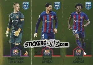 Cromo Marc-André ter Stegen / Ronald Araújo / Jules Koundé - FIFA 365: 2022-2023 n. 151 - Panini