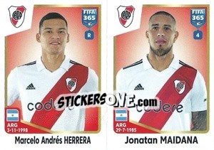 Sticker Marcelo Andrés Herrera / Jonatan Maidana - FIFA 365: 2022-2023 n. 9 - Panini