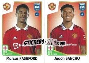Sticker Marcus Rashford / Jadon Sancho - FIFA 365: 2022-2023 n. 115 - Panini