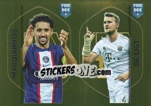 Sticker Marquinhos (Paris Saint-Germain) / Matthijs De Ligt (Fc Bayern München) - FIFA 365: 2022-2023 n. MAR-MDL - Panini
