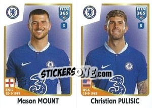 Sticker Mason Mount / Christian Pulisic - FIFA 365: 2022-2023 n. 64 - Panini