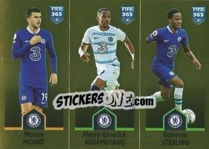 Sticker Mason Mount / Pierre-Emerick Aubameyang / Raheem Sterling - FIFA 365: 2022-2023 n. 65 - Panini