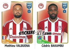 Sticker Mathieu Valbuena / Cédric Bakambu - FIFA 365: 2022-2023 - Panini