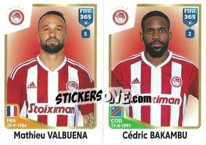 Sticker Mathieu Valbuena / Cédric Bakambu - FIFA 365: 2022-2023 n. 274 - Panini