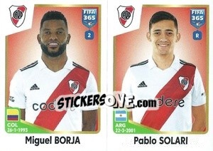 Cromo Miguel Borja / Pablo Solari - FIFA 365: 2022-2023 - Panini