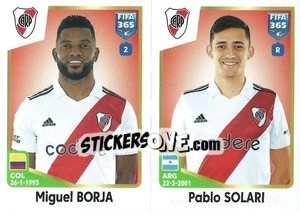 Sticker Miguel Borja / Pablo Solari - FIFA 365: 2022-2023 n. 19 - Panini