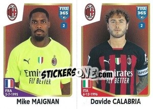 Sticker Mike Maignan / Davide Calabria - FIFA 365: 2022-2023 n. 326 - Panini