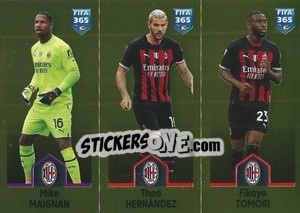 Sticker Mike Maignan / Theo Hernández / Fikayo Tomori - FIFA 365: 2022-2023 n. 327 - Panini