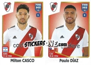 Sticker Milton Casco / Paulo Díaz - FIFA 365: 2022-2023 n. 8 - Panini