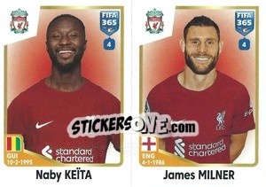 Sticker Naby Keïta / James Milner - FIFA 365: 2022-2023 n. 78 - Panini