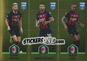 Cromo Olivier Giroud / Junior Messias / Rafael Leão - FIFA 365: 2022-2023 - Panini