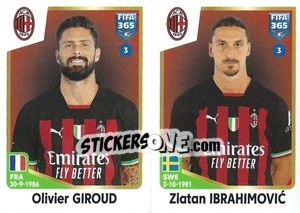Sticker Olivier Giroud / Zlatan Ibrahimović - FIFA 365: 2022-2023 - Panini