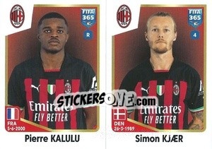 Sticker Pierre Kalulu / Simon Kjær - FIFA 365: 2022-2023 n. 329 - Panini