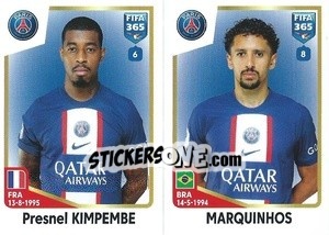 Sticker Presnel Kimpembe / Marquinhos - FIFA 365: 2022-2023 n. 217 - Panini