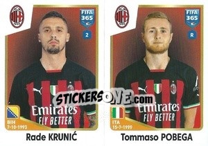 Sticker Rade Krunić / Tommaso Pobega - FIFA 365: 2022-2023 - Panini