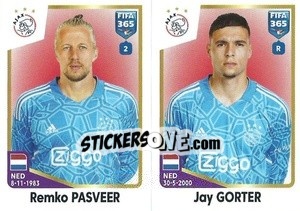 Sticker Remko Pasveer / Jay Gorter - FIFA 365: 2022-2023 n. 374 - Panini