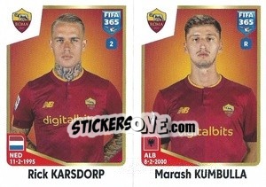 Sticker Rick Karsdorp / Marash Kumbulla - FIFA 365: 2022-2023 n. 345 - Panini