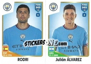 Sticker Rodri / Julián Álvarez - FIFA 365: 2022-2023 n. 98 - Panini