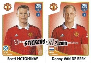 Sticker Scott McTominay / Donny van de Beek - FIFA 365: 2022-2023 n. 111 - Panini