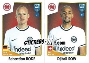 Sticker Sebastian Rode / Djibril Sow - FIFA 365: 2022-2023 n. 256 - Panini