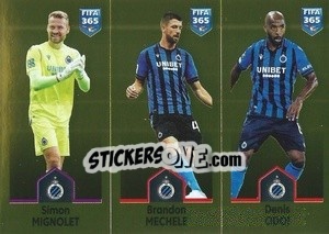 Sticker Simon Mignolet / Brandon Mechele / Denis Odoi - FIFA 365: 2022-2023 n. 23 - Panini