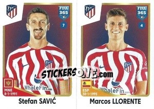 Sticker Stefan Savić / Marcos Llorente - FIFA 365: 2022-2023 n. 138 - Panini