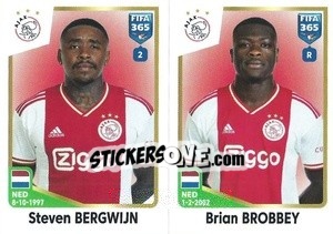 Sticker Steven Bergwijn / Brian Brobbey - FIFA 365: 2022-2023 n. 384 - Panini
