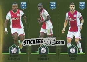 Sticker Steven Bergwijn / Brian Brobbey / Dušan Tadić - FIFA 365: 2022-2023 n. 385 - Panini