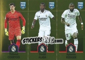 Sticker Thibaut Courtois / David Alaba / Antonio Rüdiger - FIFA 365: 2022-2023 - Panini