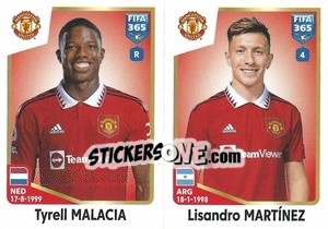 Sticker Tyrell Malacia / Lisandro Martínez - FIFA 365: 2022-2023 n. 105 - Panini