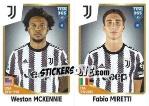 Sticker Weston McKennie / Fabio Miretti - FIFA 365: 2022-2023 n. 318 - Panini