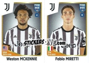 Figurina Weston McKennie / Fabio Miretti - FIFA 365: 2022-2023 - Panini