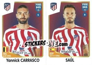 Cromo Yannick Carrasco / Saúl - FIFA 365: 2022-2023 - Panini