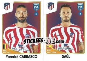 Sticker Yannick Carrasco / Saúl - FIFA 365: 2022-2023 n. 143 - Panini