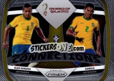Sticker Alex Sandro/Danilo - FIFA World Cup Qatar 2022. Prizm - Panini