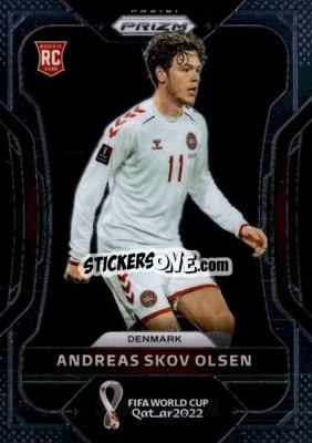 Sticker Andreas Skov Olsen - FIFA World Cup Qatar 2022. Prizm - Panini