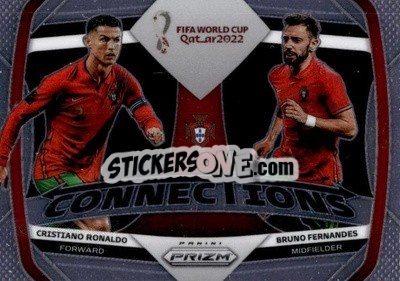 Sticker Bruno Fernandes/Cristiano Ronaldo - FIFA World Cup Qatar 2022. Prizm - Panini