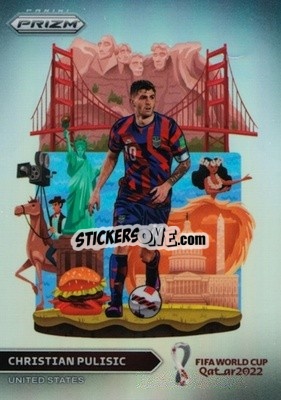 Sticker Christian Pulisic - FIFA World Cup Qatar 2022. Prizm - Panini